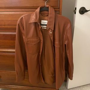 Abercrombie & Fitch Brown Leather Jacket